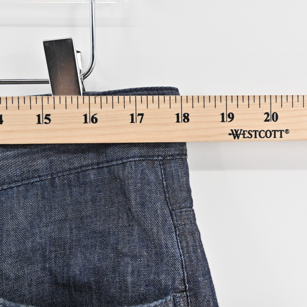 Canali Womens Trousers Size 54 Dark‎ Chambray Classic Tapered Pants Made Italy - Picture 3 of 11
